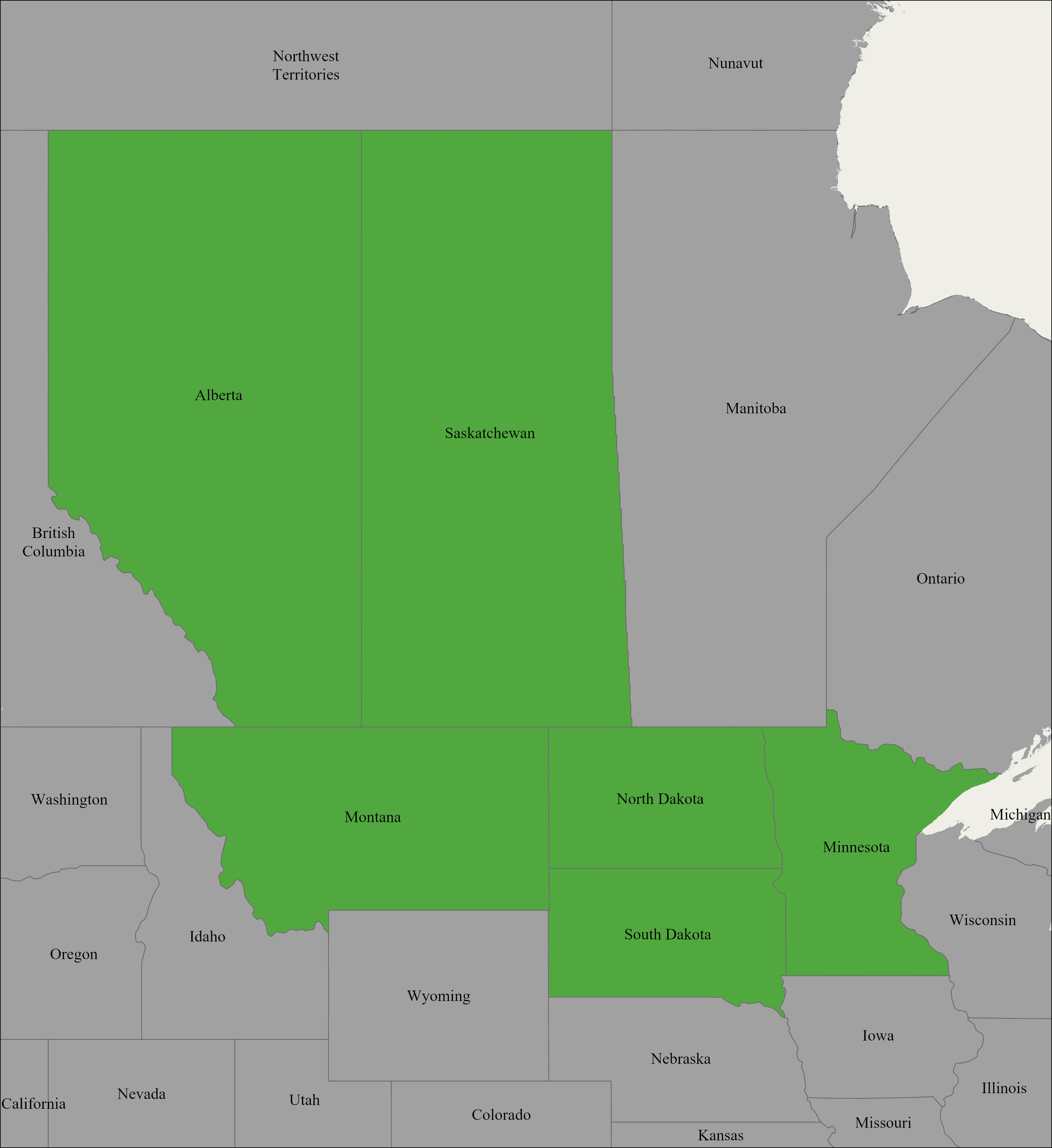 North Central States Mission Map 1925